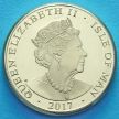 Монета Острова Мэн 1 фунт 2017 год. Сокол и ворона.