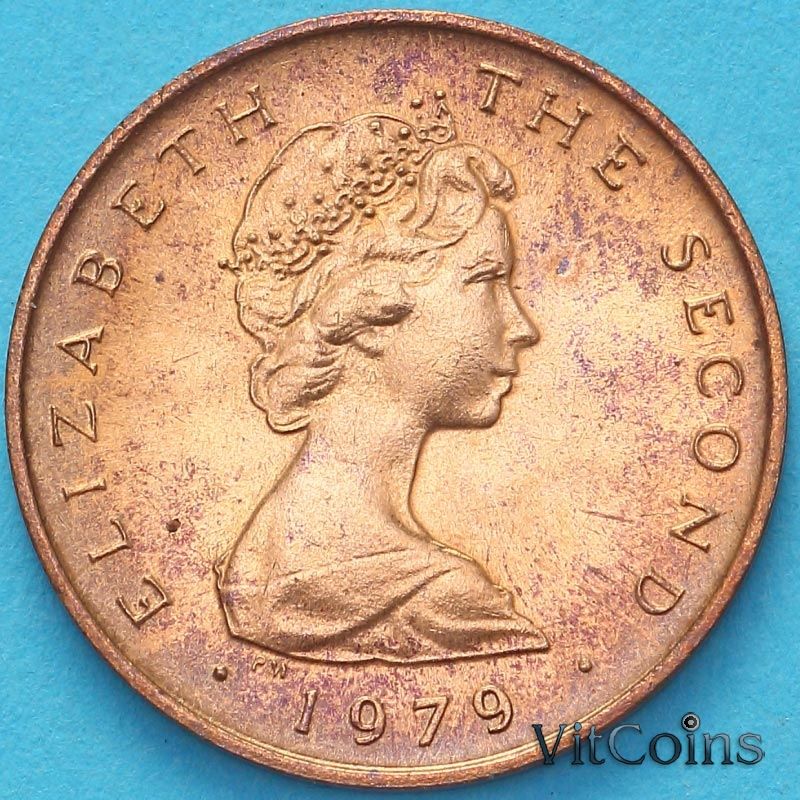 Монета Остров Мэн 1/2 пенни 1976 год.