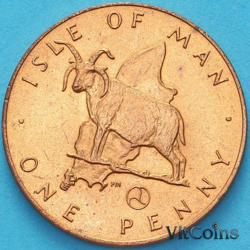 Монета Остров Мэн 1 пенни 1979 год.  AC