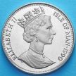 Монета Острова Мэн 1 крона 1990 год. Королева-мать