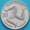 Монета Остров Мэн 10 пенсов 1992 год. Трискелион. АВ