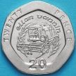 Монета Остров Мэн 20 пенсов 1993 год. Комбайн, новый дизайн.