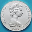 Монета Остров Мэн 1 крона 1980 год. Королева-мать. Серебро.