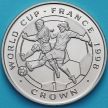 Монета Острова Мэн 1 крона 1998 год. ЧМ по футболу. Удар ногой по мячу.