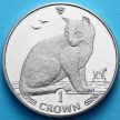 Монета Острова Мэн 1 крона 1990 год. Уличная кошка