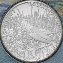 Остров Мэн 10 пенсов 2023 год. Кузнечик.BU
