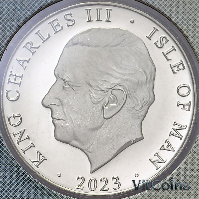 Монета Острова Мэн 10 пенсов 2023 год. Кузнечик. BU