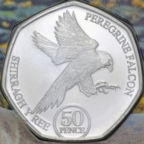 Остров Мэн 50 пенсов 2023 год. Сокол. BU