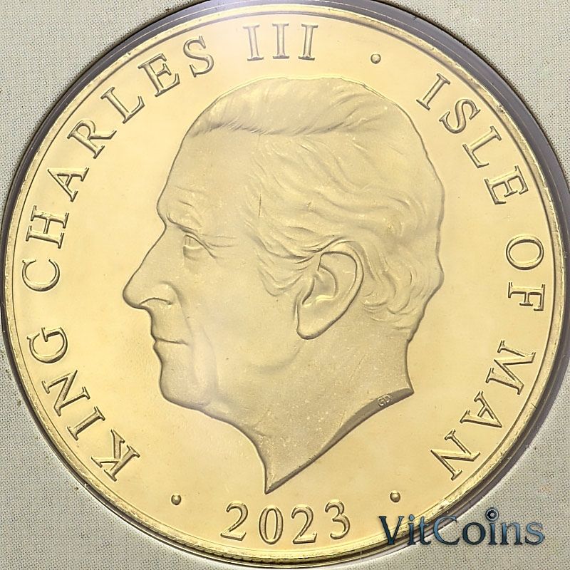 Монета Остров Мэн 5 фунтов 2023 год. Королевский гребешок. BU