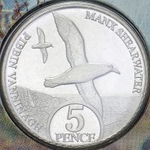 Остров Мэн 5 пенсов 2023 год. Буревестник. BU