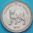Монета Остров Мэн 25 пенсов 1975 год. Мэнская кошка. 