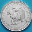 Монета Остров Мэн 1 крона 1976 год.  Конная железная дорога. Серебро