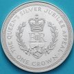 Монета Остров Мэн 1 крона 1977 год. Серебрянный юбилей, монограмма. Серебро