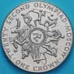 Монета Остров Мэн 1 крона 1980 год. Олимпиада, Москва №2