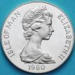 Монета Остров Мэн 1 крона 1980 год. Королева-мать. Серебро. Пруф