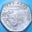 Монета Остров Мэн 50 пенсов 2024 год. Первая автомобильная гонка 1904 года. BU