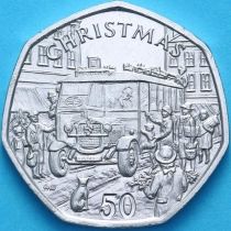 Остров Мэн 50 пенсов 1987 год. Рождество