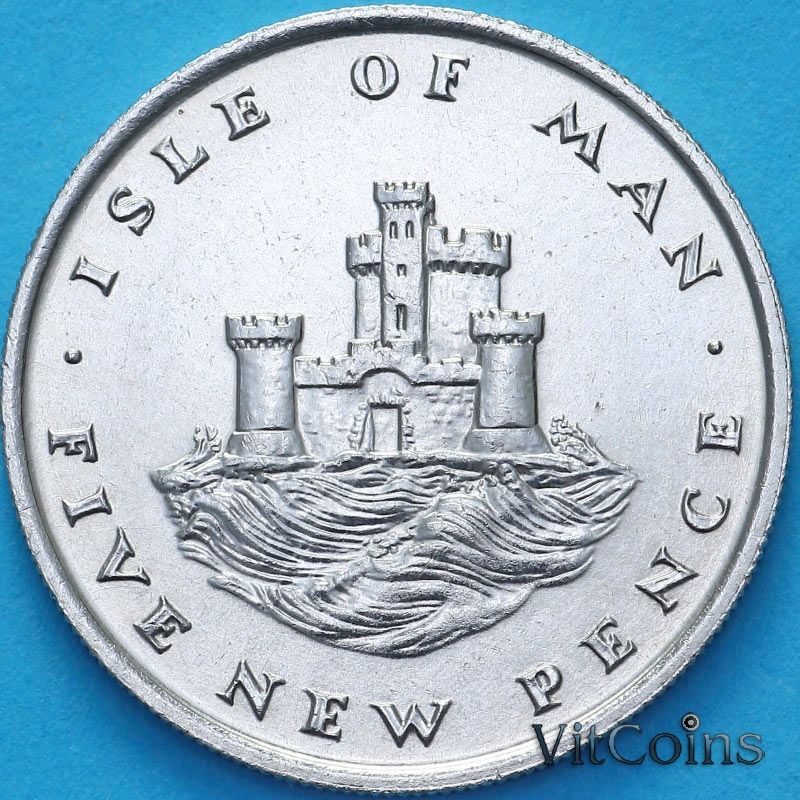Монета Остров Мэн 5 новых пенсов 1975 год. Монета Остров Мэн 5 новых пенсов 1975 год.