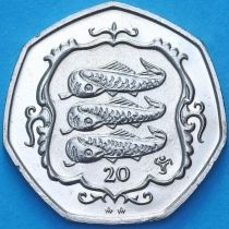 Остров Мэн 20 пенсов 1985 год. Атлантическая сельдь. АА