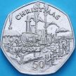 Монета Остров Мэн 50 пенсов 1984 год. Рождество. АА