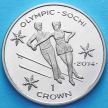 Монета Острова Мэн 1 крона 2013 год. Сочи, фигурное катание.