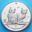 Монета Острова Мэн 1 крона 2003 год. Балийская кошка. Два котенка