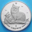 Монета Острова Мэн 1 крона 2013 год. Сибирская кошка.