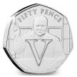 Монета Остров Мэн 50 пенсов 2020 год. 75 лет окончания Второй Мировой войны. V