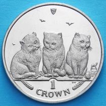 Остров Мэн 1 крона 2006 год. Экзотические короткошерстные кошки.