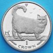 Монета Острова Мэн 1 крона 1998 год. Бирманская кошка.