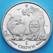 Монета Острова Мэн 1 крона 2009 год. Персидская кошка.