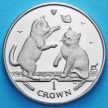 Монета Острова Мэн 1 крона 2004 год. Тонкинская кошка.