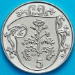 Монета Остров Мэн 5 пенсов 1985 год. АА