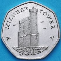 Остров Мэн 50 пенсов 2009 год. АВ Башня Милнера.