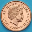 Монета Остров Мэн 1 пенни 2009 год. Военный мемориал в Сантоне. АА