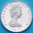 Монета Остров Мэн 1 пенни 1977 год. Серебро. Пруф