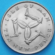 Остров Мэн 10 новых пенсов 1971 год. Трискелион.