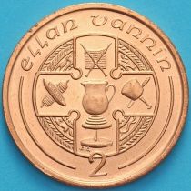 Остров Мэн 2 пенса 1988 год. Кельтский крест. AА