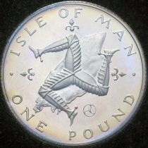 Остров Мэн 1 фунт 1979 год. Серебро