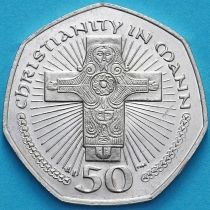 Остров Мэн 50 пенсов 2000 год. Христианство