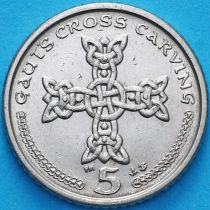 Остров Мэн 5 пенсов 2002 год. Кельтский крест. АВ