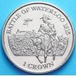 Монета Острова Мэн 1 крона, 1999 год. Битва при Ватерлоо