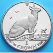 Монета Острова Мэн 1 крона 1992 год. Сиамская кошка
