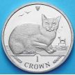 Монета Острова Мэн 1 крона 1996 год, Бирманская кошка