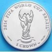Монета Острова Мэн 1 крона 2012 год. Чемпионат мира по футболу.