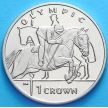 Монета Острова Мэн 1 крона 2012 г. Олимпиада в Лондоне. Конный спорт