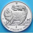 Монета Острова Мэн 1 крона 1993 год. Кошка Мейн-кун.