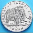 Монета Острова Мэн 1 крона 1994 год. Мамонт