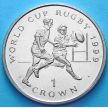 Монета Острова Мэн 1 крона, 1999 год. Кубок мира по регби