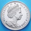 Монета Острова Мэн 1 крона 2014 год. Сочи, слалом.